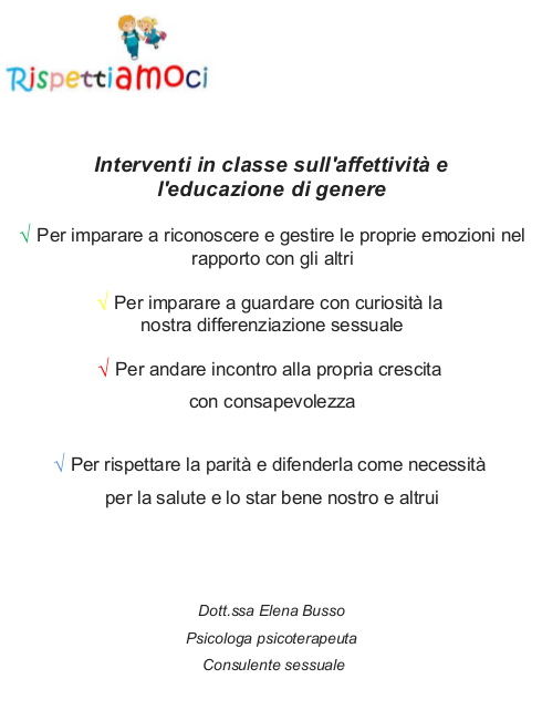 presentazione pregetto affettivita nella scuola primaria